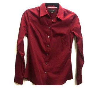 Non-iron tailored long-sleeved shirt